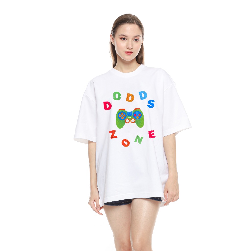 DODDS OVERSIZED T-SHIRT COLORFUL ROBOT WHITE