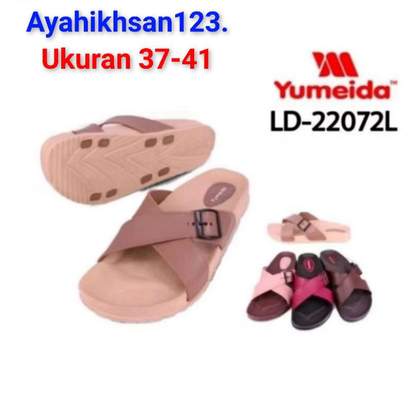 YUMEIDA 22072 sandal slop karet wanita/ perempuan ukuran 37-41