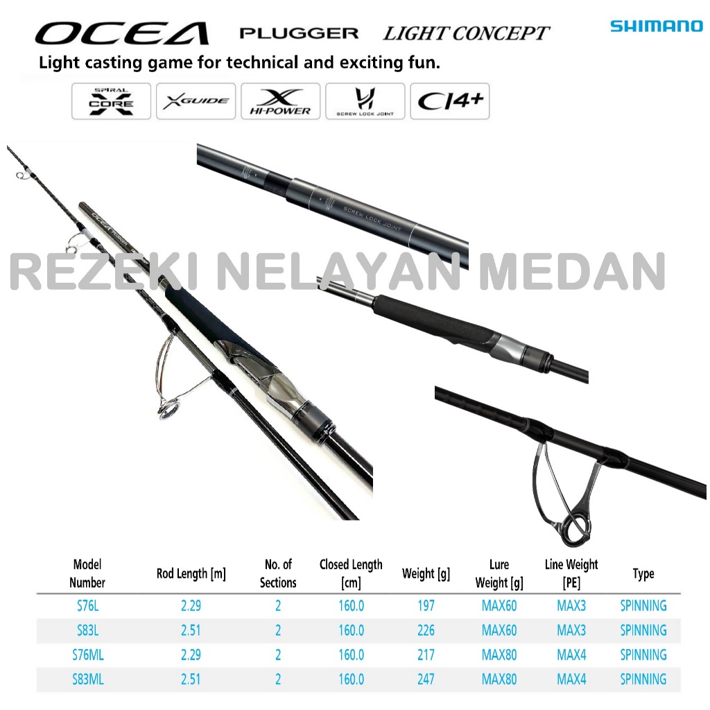 Joran Popping SHIMANO Ocea Plugger Light Concept 2024