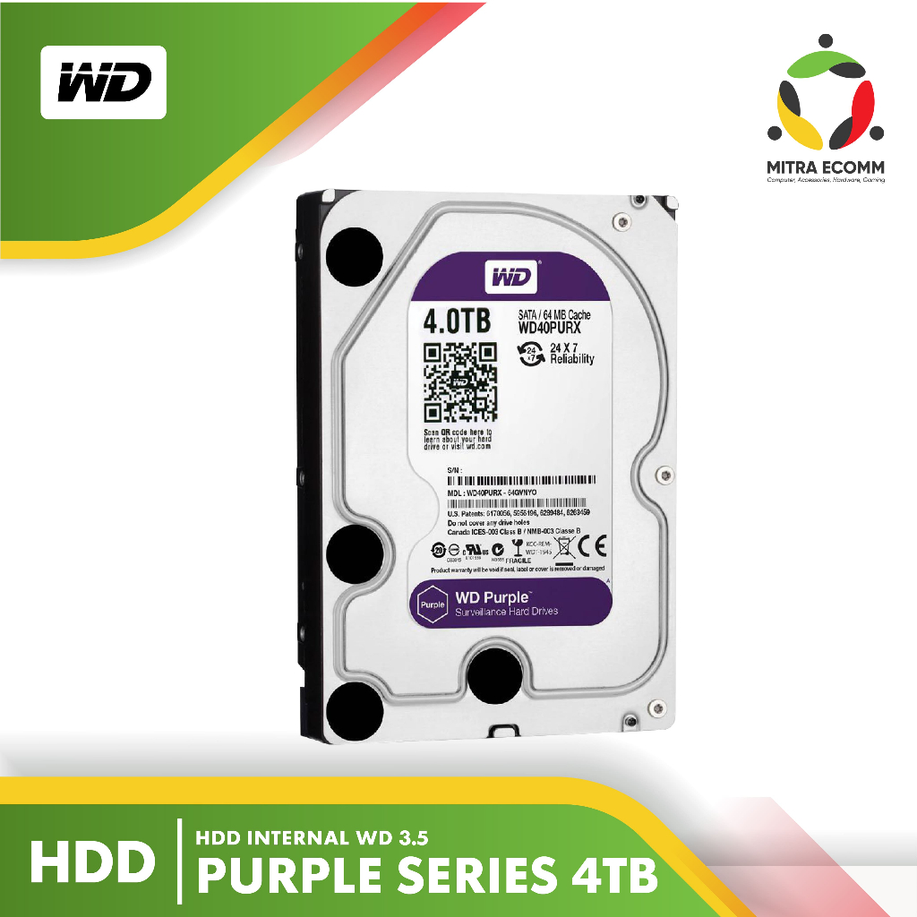 HDD Internal WD 4TB PURPLE - WD43PURZ