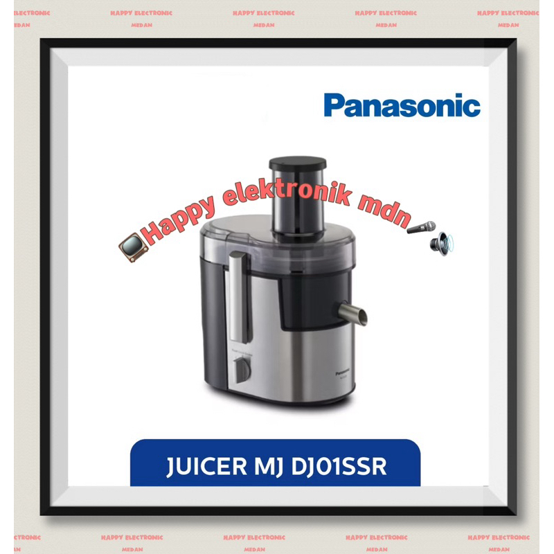 Panasonic MJ-DJ01SSR Juicer - Penggiling Buah dan Sayuran dengan Kapasitas 1.5L, Hitam/Silver
