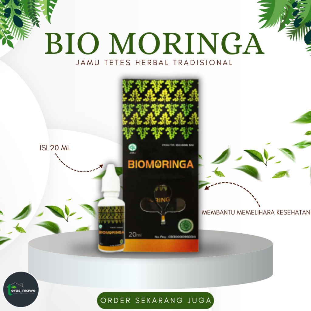BIO MORINGA | JAMU TETES HERBAL | OBAT HERBAL TRADSIONAL | MENGOBATI DIABETES DARAH TINGGI | BPOM | 