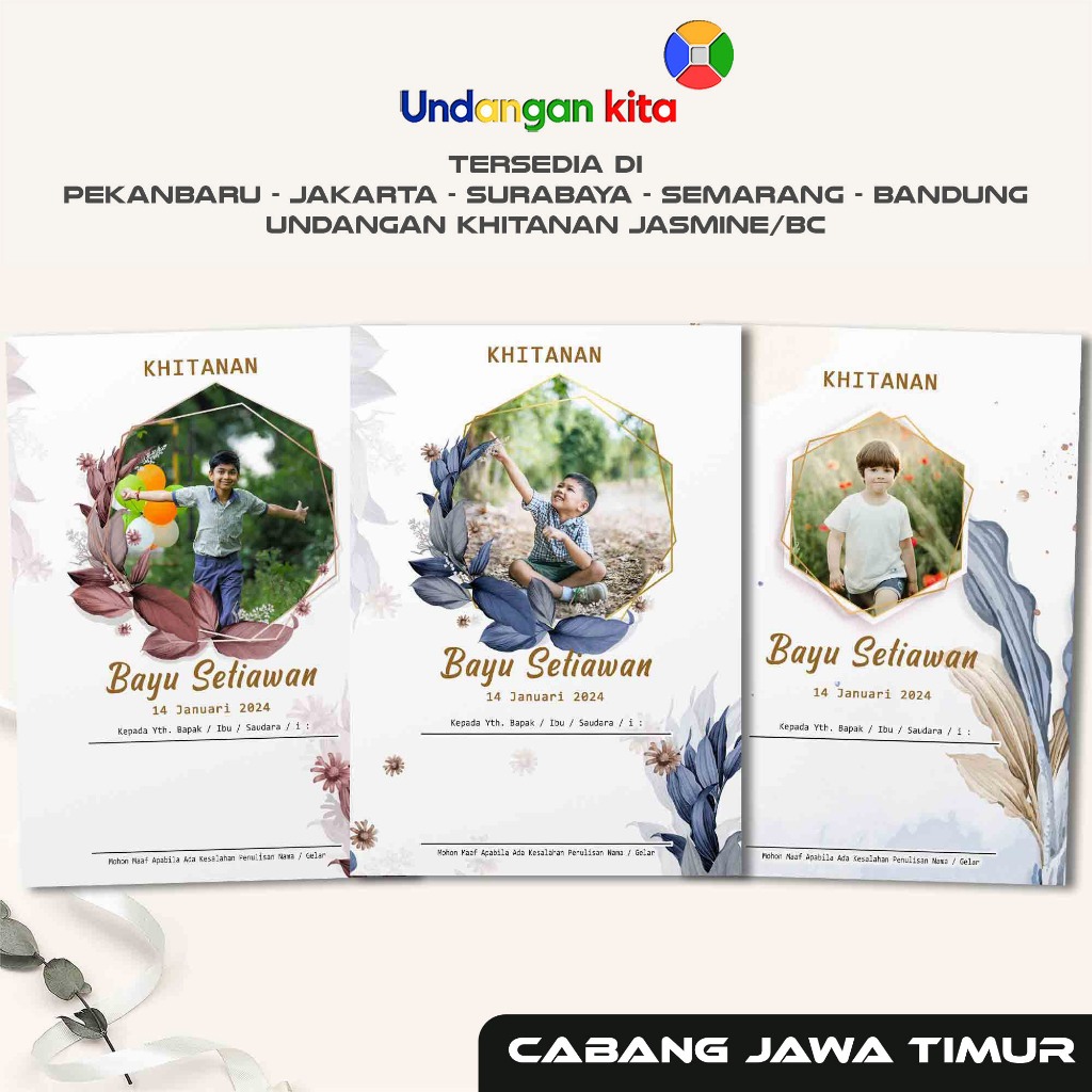 

Undangan Khitanan Softcover Jasmine / BC Undangan Kita Surabaya