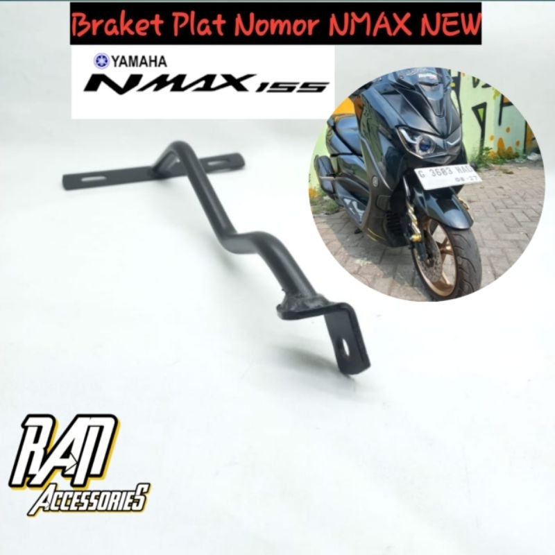BRAKET DUDUKAN PLAT NOMOR NMAX NEW / BREKET NN /AWS 2020 2021 2022