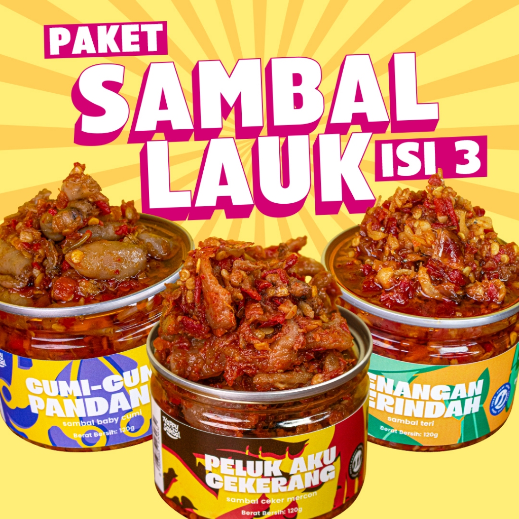 

HAPPY SAMBAL | PAKET SAMBAL LAUK ISI 3