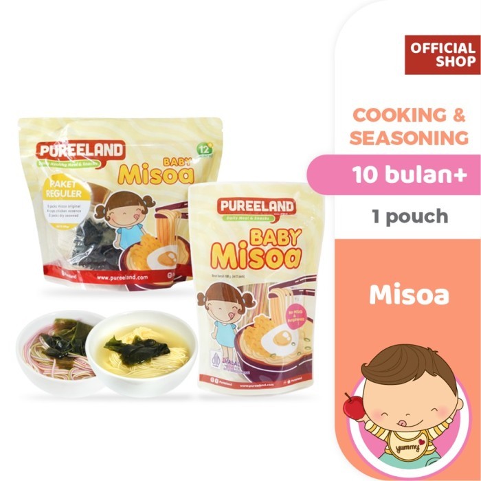 Pureeland Sup Misoa / Baby Noodle Soup / MPASI Bayi Organik / Bumbu MPASI / Makanan Bayi