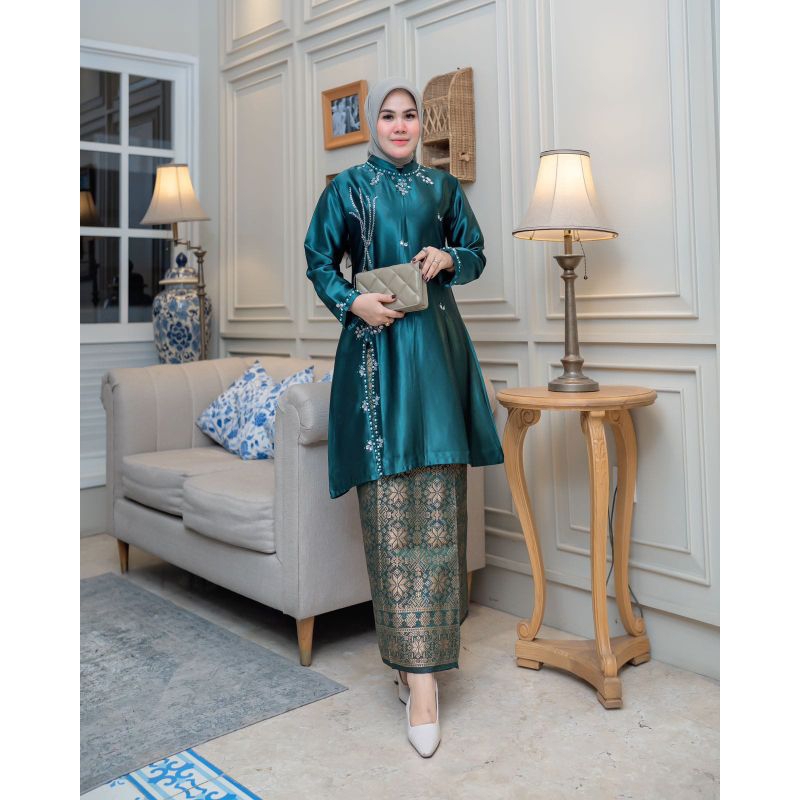 ZAIN STELAN KEBAYA KURUNG PAYET SAMPING // SET KEBAYA PESTA ROK SONGKET  // KEBAYA KURUNG