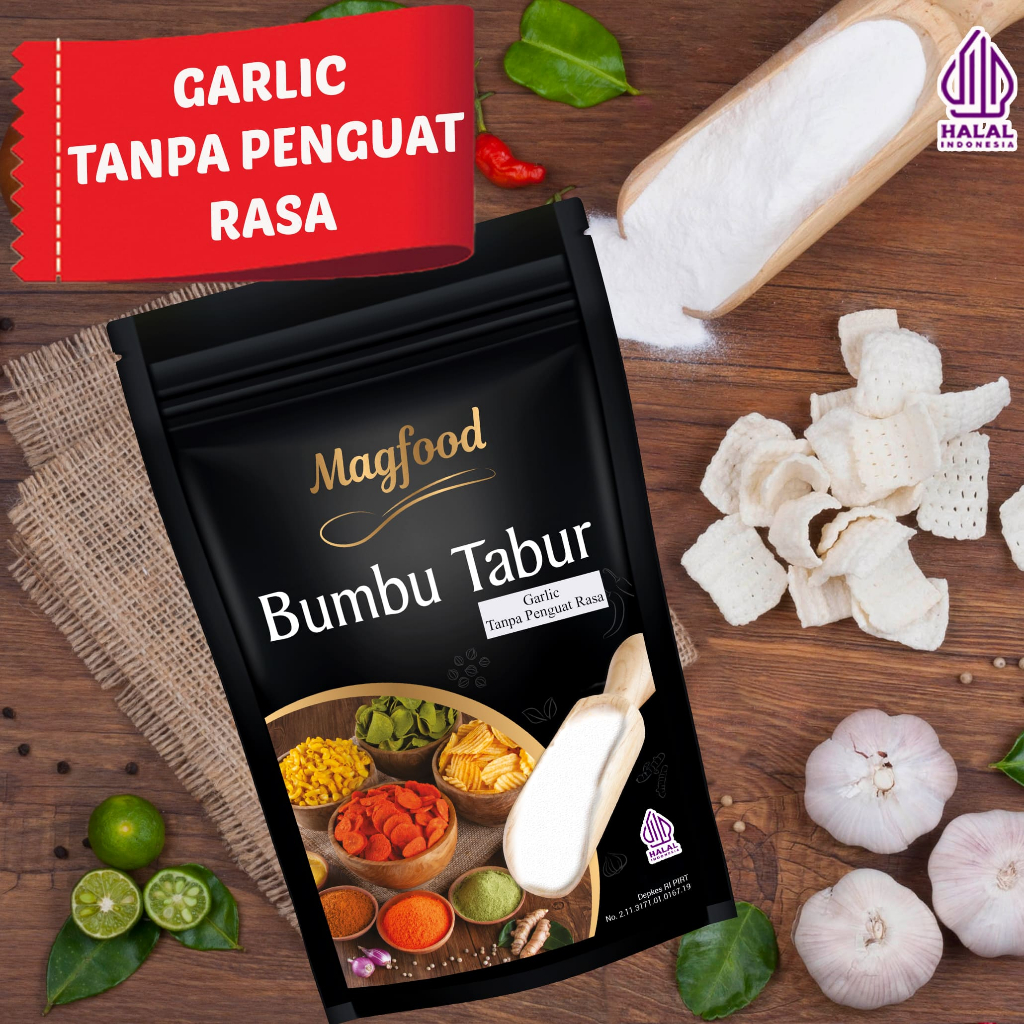 

Magfood Bumbu Tabur Rasa Garlic Tanpa Penguat Rasa [100g / 500g / 1kg]