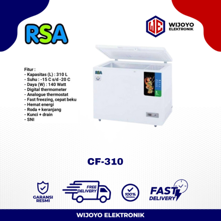RSA CF 310 CHEST FREEZER BOX 300 L LEMARI PEMBEKU 300 LITER BY GEA
