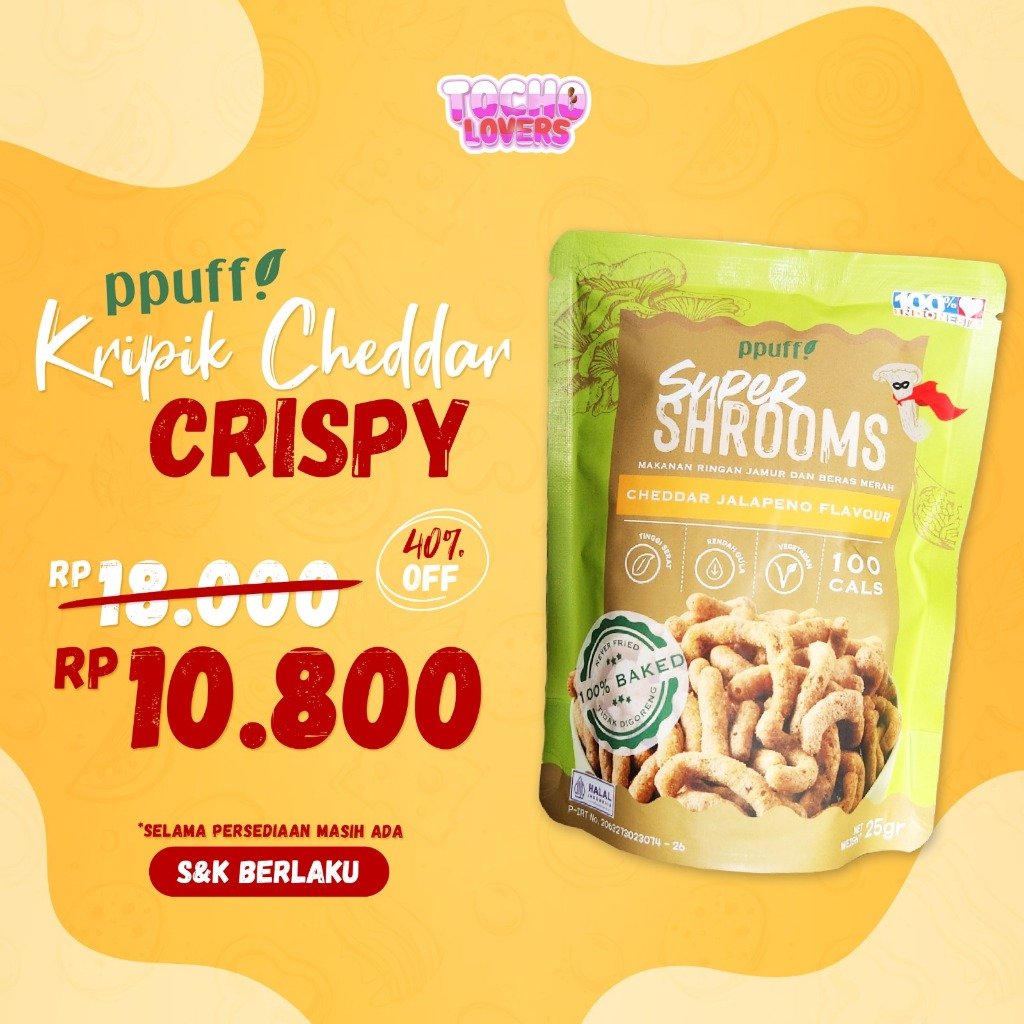 

Ppuff Cemilan Kripik Cheddar Crispy Murah - 25 gr