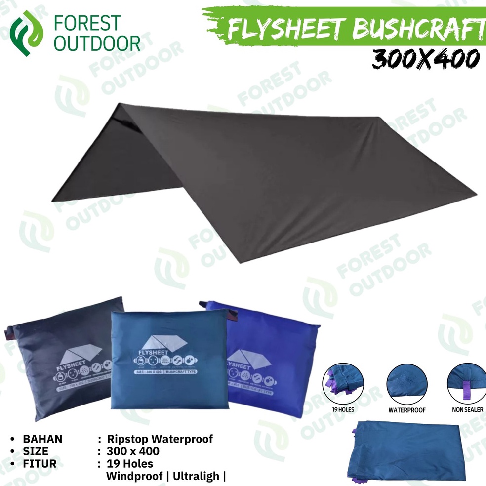 ART V9O2 Flysheet 3x4  flyshet  penutup tenda waterproof bivak 4x3 meter camping  flyshet 3x4  flesi