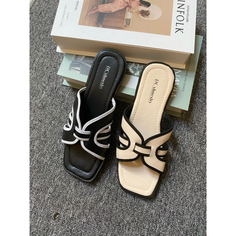 Sandal flat teplek wanita hak datar - Sandal selop slip on casual rumahan terbaru - sandal santai wa