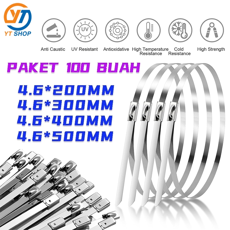 

4ds! (100 Pcs ) Kabel Ties Stainless Tali Besi Anti Karat 304 / Cable Ties ikat besi Kabel Tis Steel