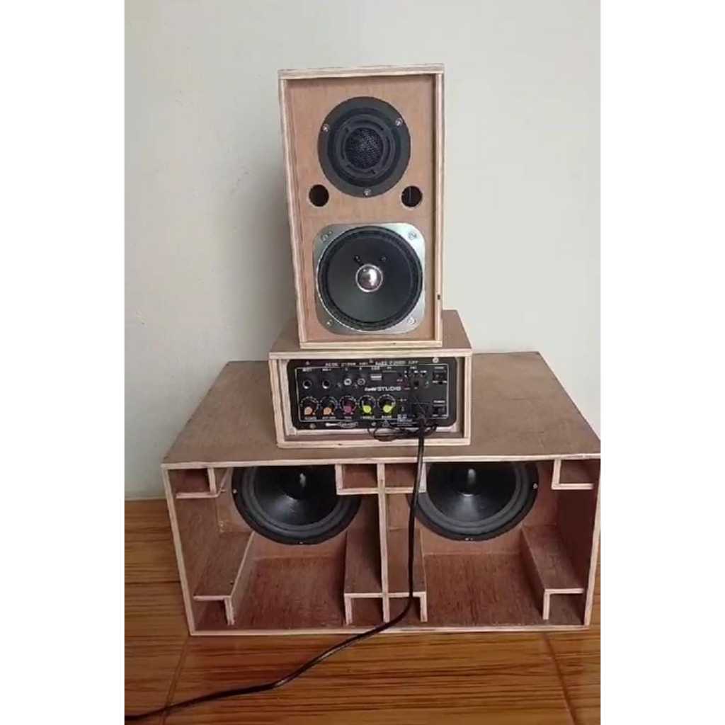 Paket Sound Miniatur siap bunyi box line array dan box planar brewog sudah termasuk power amplifier 