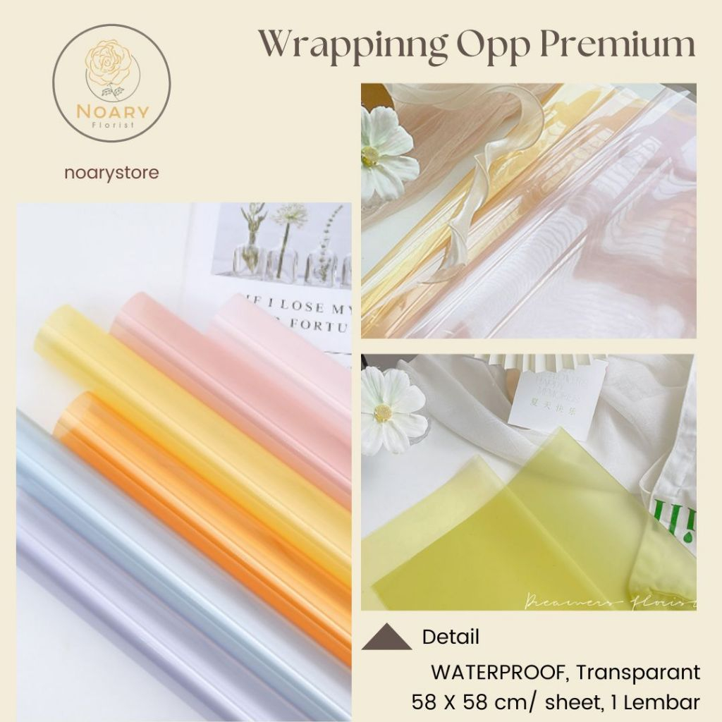 

WRAPPING OPP PREMIUM / Flower Wrapping / Cellophane / Wrap / Kertas Bunga / Kertas Kado / Flower Paper