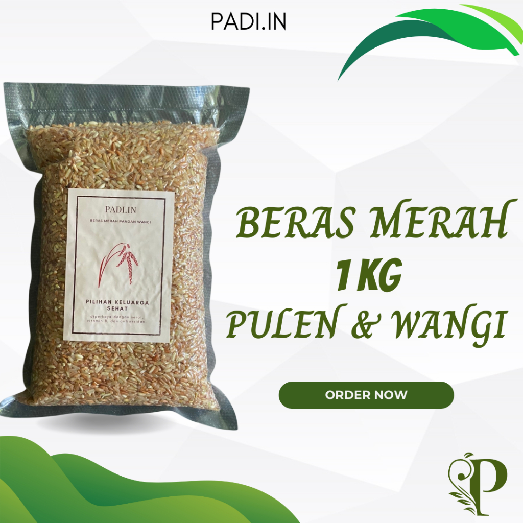 

BERAS MERAH 1 KG PULEN PANDAN WANGI ENAK DIET PADI.IN