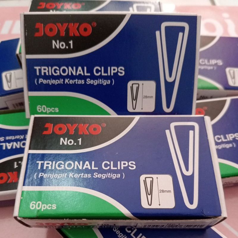 

Trigonal Clips No.1 1box isi 60pcs #Penjepit kertas segitiga