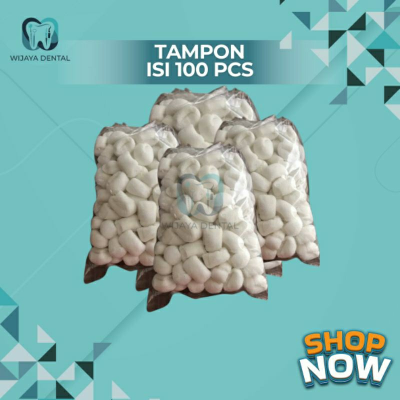 ISI 100 PCS TAMPON GIGI KASSA / TAMPON PASCA EKSTRAKSI PENCABUTAN GIGI / TAMPON DENTAL