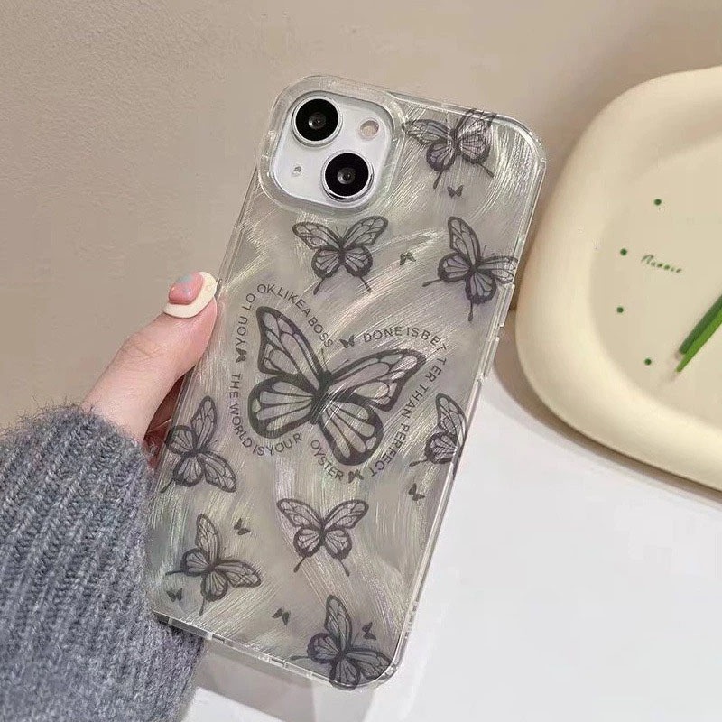 YX125 NEW Clarity Butterfly Case Feather case Hardcase Casing Hp compatible for Oppo A71 A74 A78 A9 