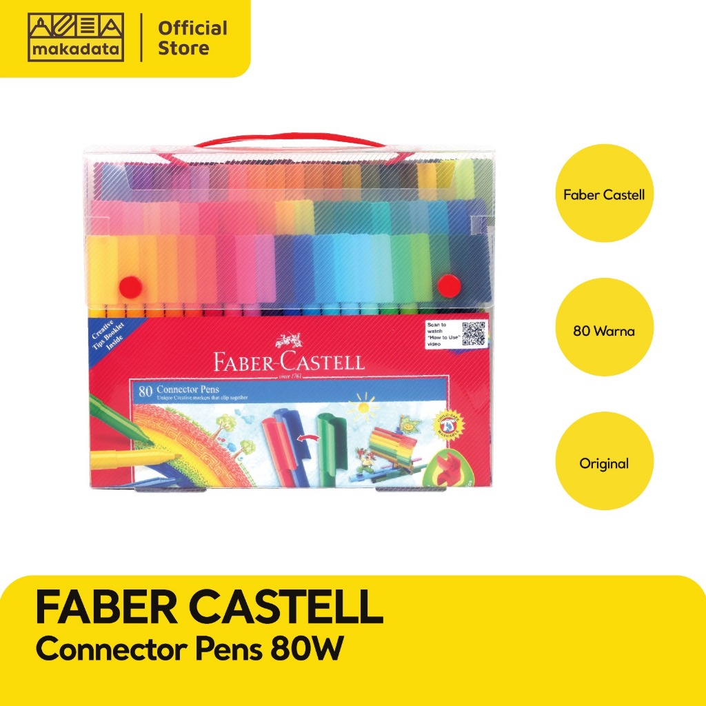 

CONNECTOR PEN / SPIDOL FABER CASTELL 80 WARNA MURAH