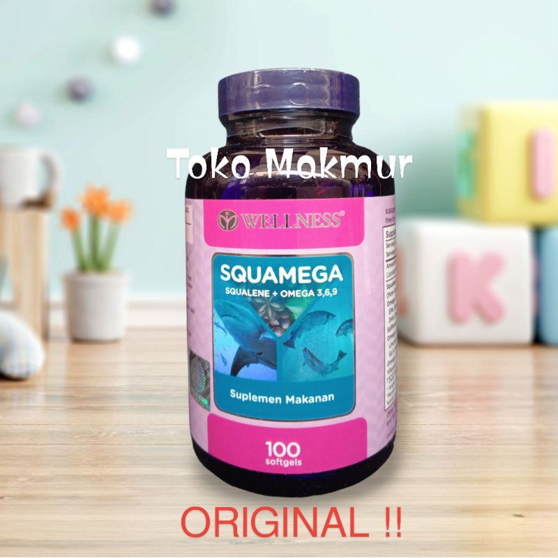 Wellness squamega (Squalene + Omega 3,6,9) 100 Softgels