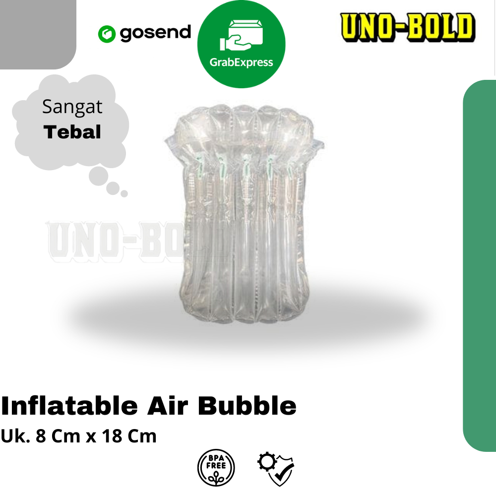 

AIR BUBBLE BAG 8CM X 18CM 50 PCS Cushion Wrap Fo-Air / Bubble Wrap Angin Tebal Roll / Poly Air Bubble