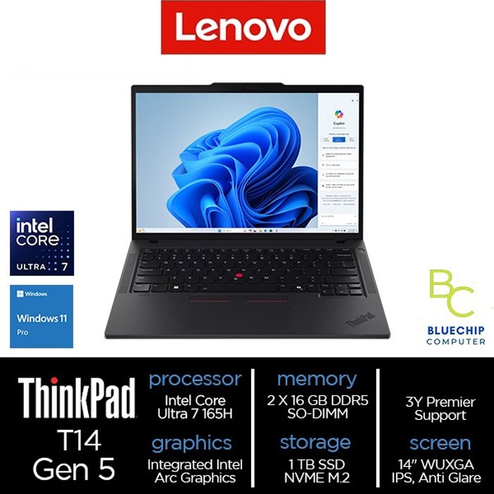 Lenovo ThinkPad T14 Gen 5 Core Ultra 7 165H 32GB 1TB SSD WIN 11 PRO