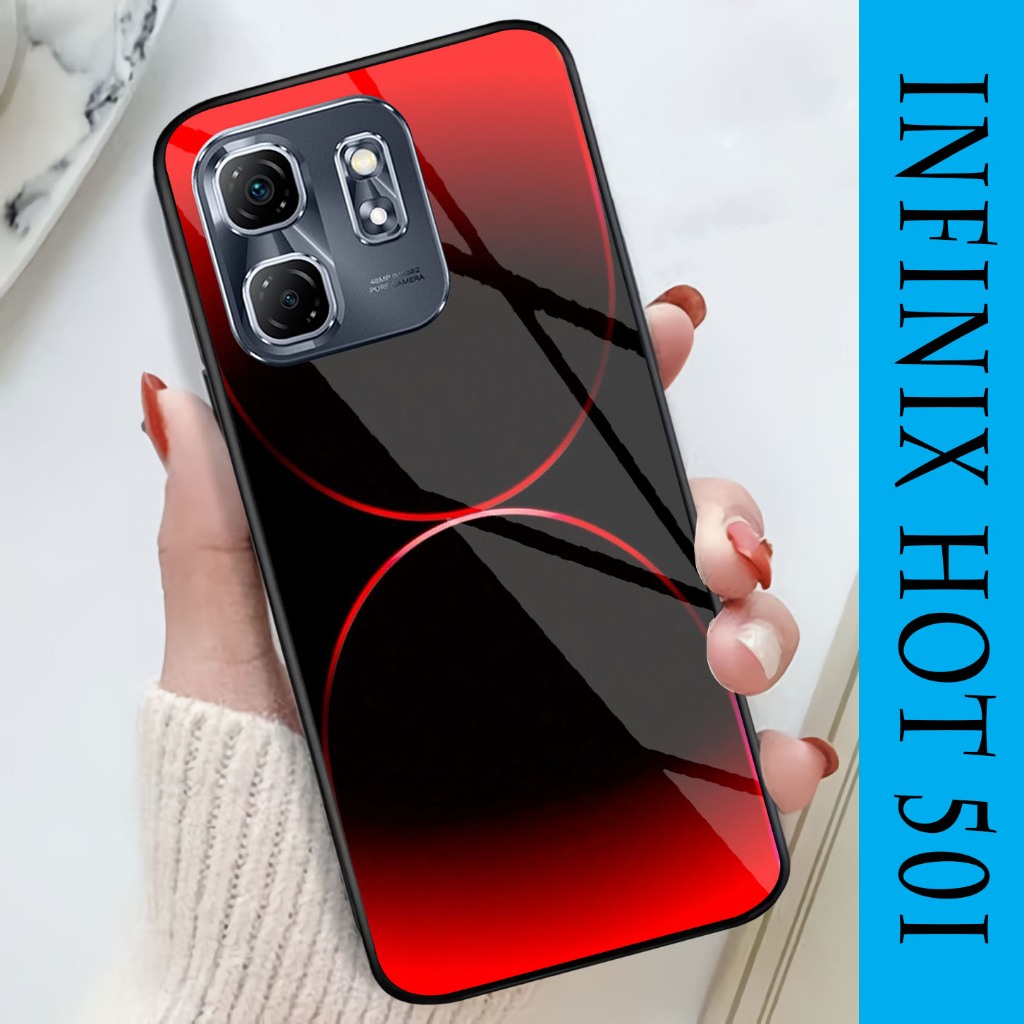 Softcase Glossy Glass Infinix Hot 50i Terbaru [GSC15 ] Casing Handphone Infinix Hot 50i - Pelindung 