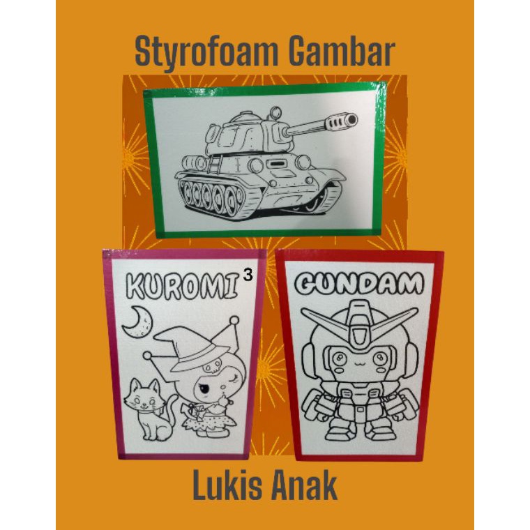 

Paket 5 Styrofoam Lukis ukuran 33 x 5 Bebas Pilih Karakter ART P7N4
