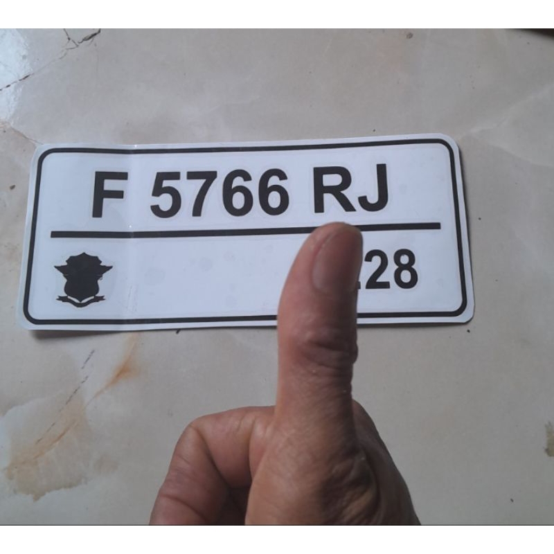 Sticker Plat Nopol Motor Cutting Stiker Nomor Motor
