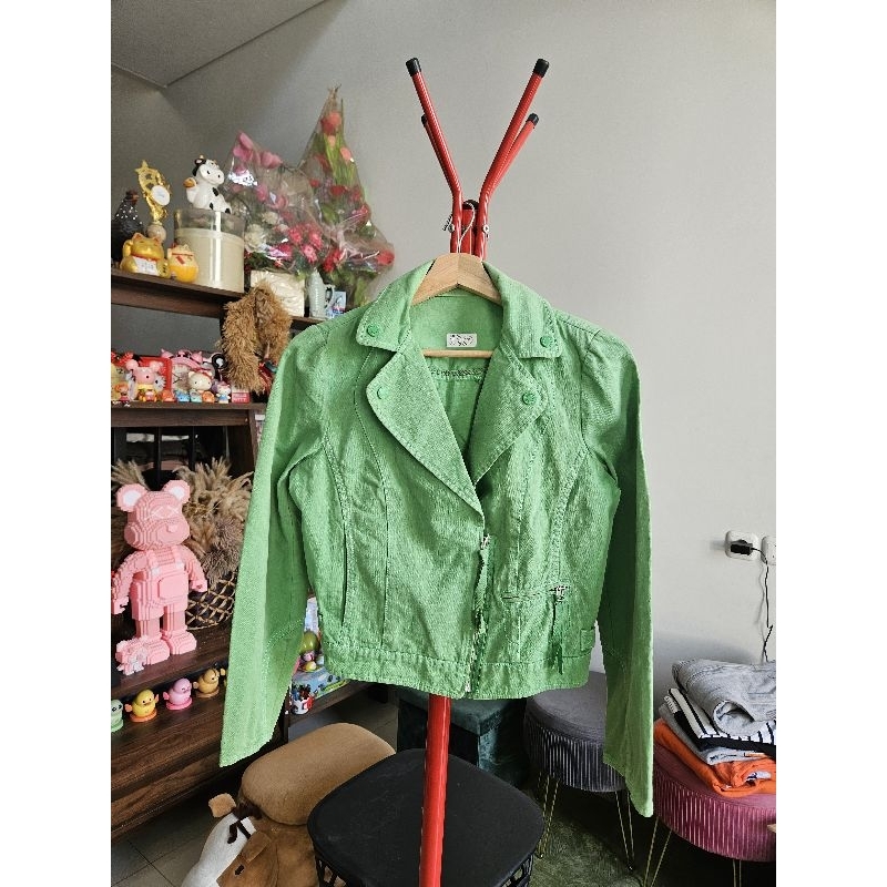 Jacket Biker Hijau