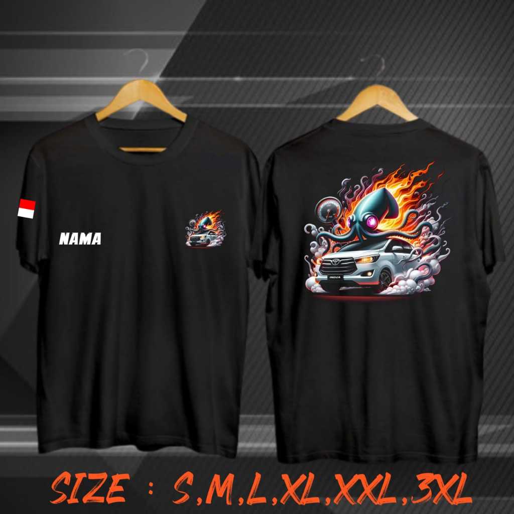 Kaos MOBIL INNOVA RIBON | Free Tambah Nama Kamu | Baju Driver Muda | Kaos CCTV Lintas | Kaos Driver 
