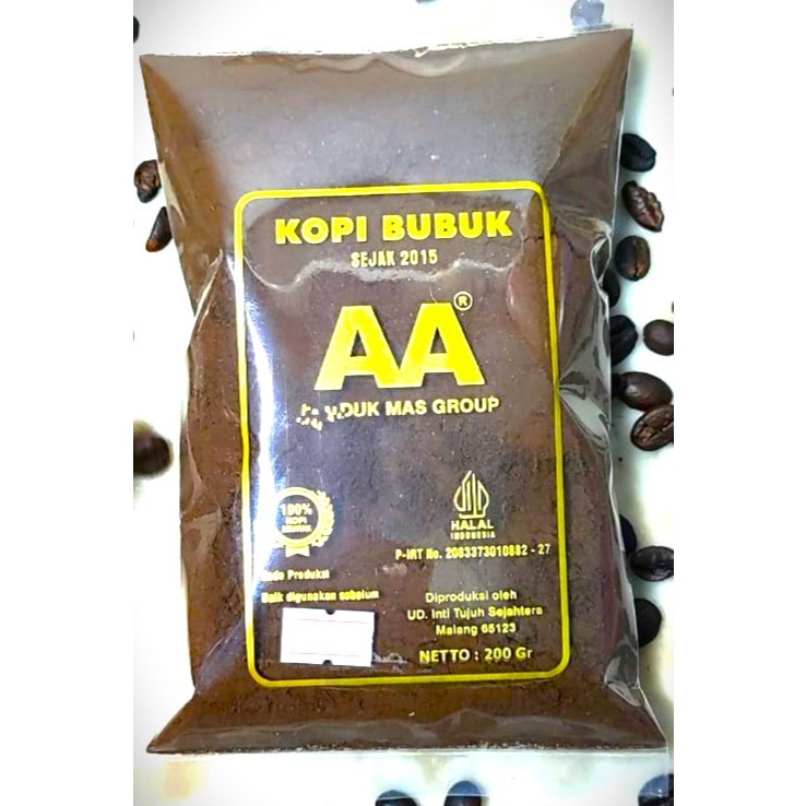 

KOPI BUBUK VIRAL KHAS DAMPIT 200GRAM MERK AA 100% KOPI MURNI