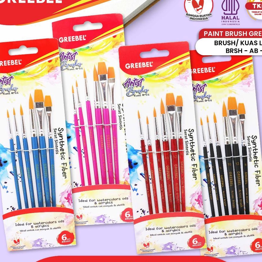 

Promo GREEBEL Kuas Lukis Brush Paint Set BRSHP246FR