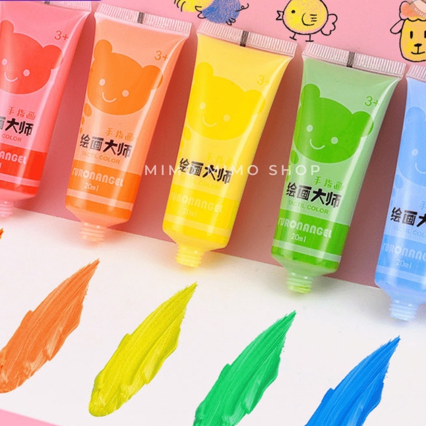 

Extra FURO ANGEL FINGER PAINT WASHABLE CAT TANGAN WARNA NON TOXIC SET EDUKASI ANAK
