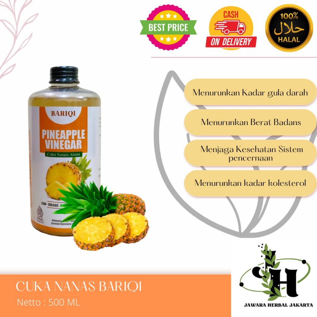 

Cuka Nanas Asli 100% Bariqi 500ml - Obat Diabetes Paling Ampuh - Kaya Insulin - Ampuh Kontrol Gula Darah - Halal Bukan NENAVIN Original
