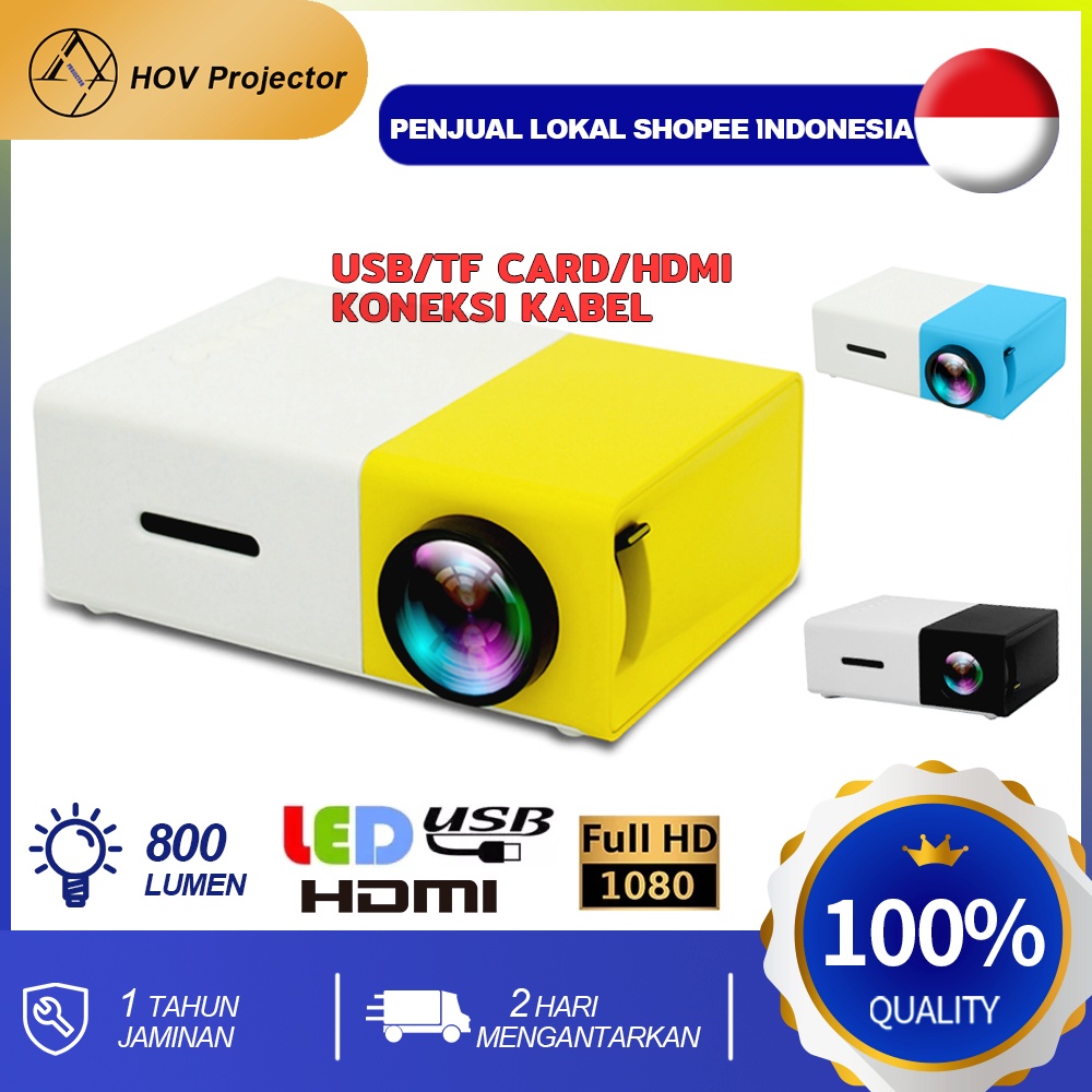 Penjual Lokal YG3 Poe Mini Proyektor 4K LED LCD Projector HDMI Proyektor Media Player Beamer TV Film