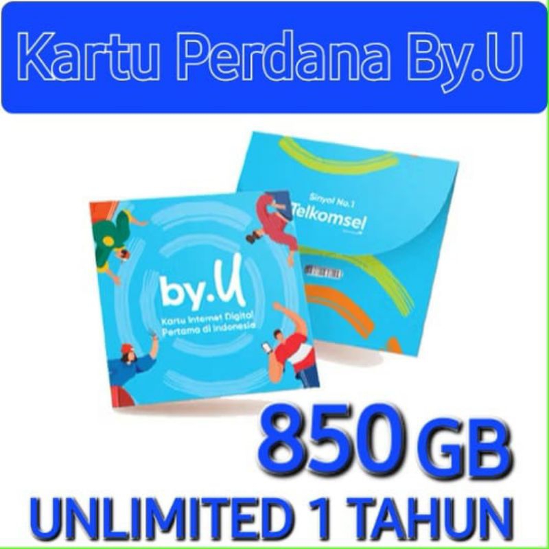 KARTU PERDANA BY. U  850GB UNLIMITED 1 TAHUN FULL TANPA DIBAGI