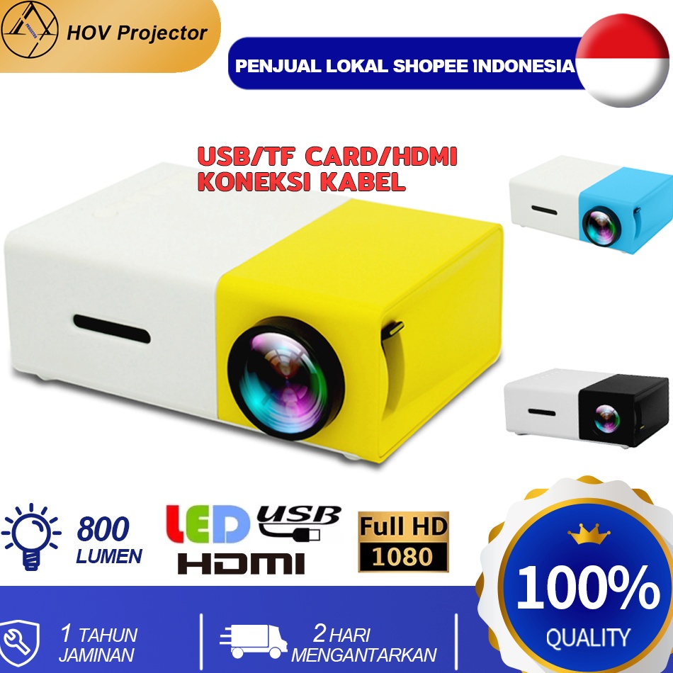 Penjual Lokal YG3 Poe Mini Proyektor 4K LED LCD Projector HDMI Proyektor Media Player Beamer TV Lapt