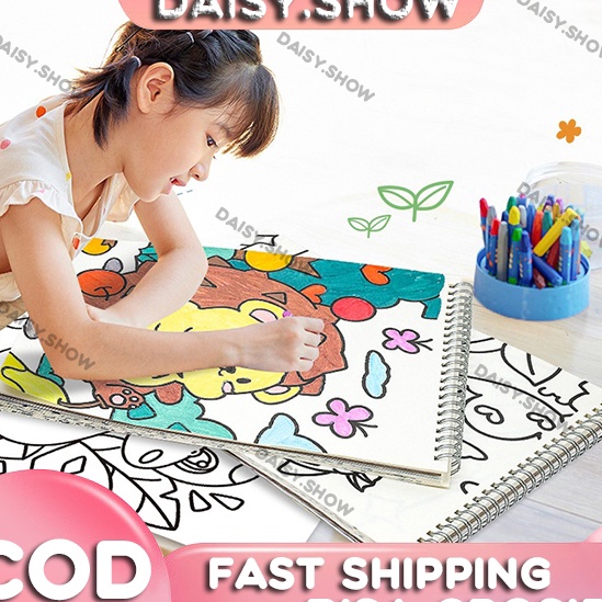 

KF7 31 lembar Lukis Melukis Anak Cat Air Buku Cat Mewarnai Watercolour Painting Buku Gambar Anak Lukisan