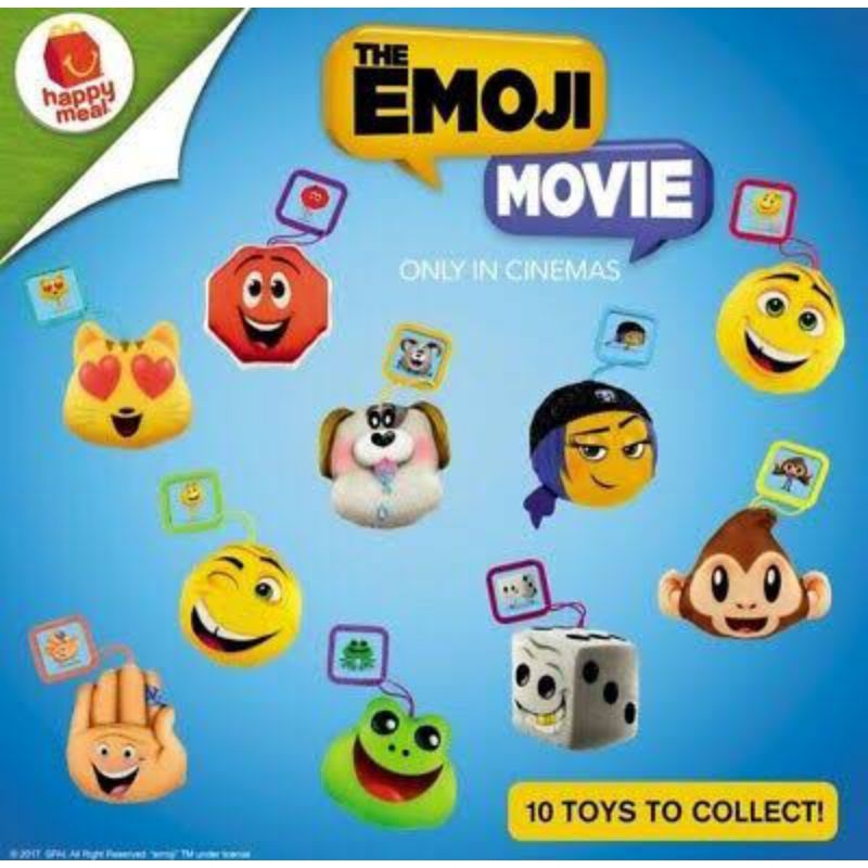 FIGUR MCD MCDONALD'S HAPPY MEAL TOYS - EMOJI MOVIE SEGEL