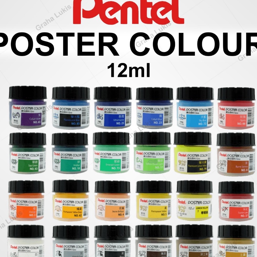 

KP8 Pentel Poster Colors 12ml CAT POSTER