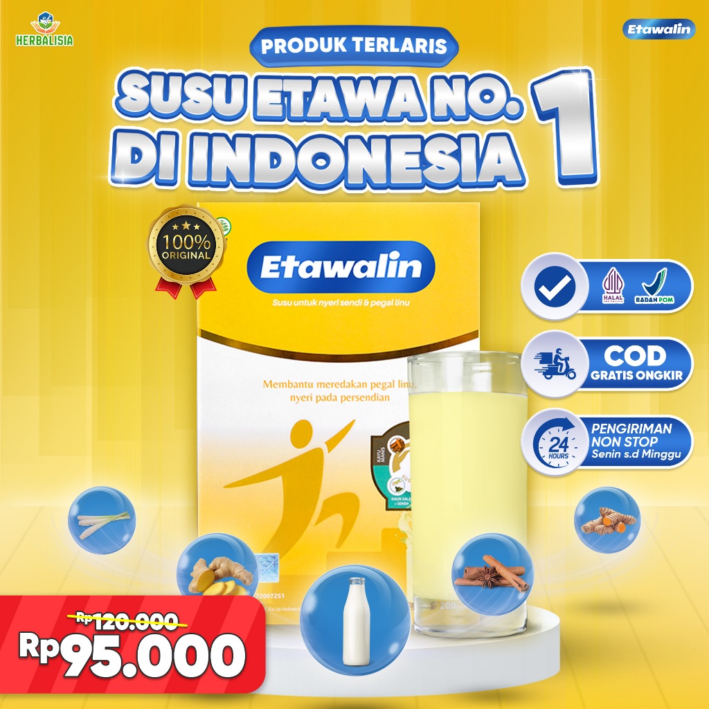 

Etawalin - Membantu Mengatasi Asam Urat, Rematik dan Nyeri Sendi 100% Original Tanpa Efek Samping