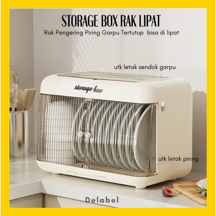 Rak Piring Lemari Plastik Rak Pengering Piring Tertutup / Tempat Piring / Rak Dapur Anti Debu
