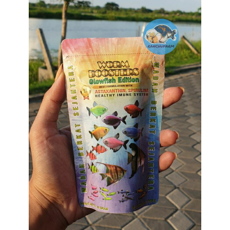 WORM BOOSTERS GLOWFISH EDITION | Pakan Ikan Pelet Ikan Makanan Ikan