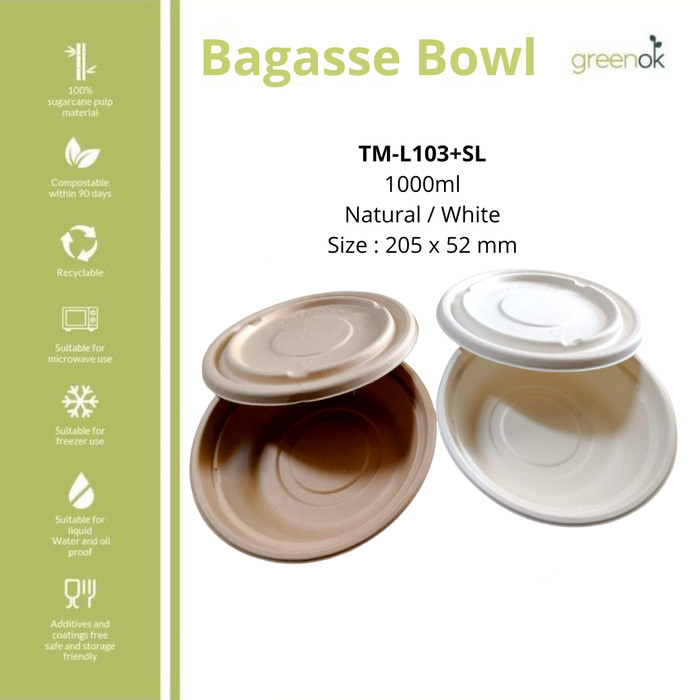 Bagasse Bowl 1000mlBagasse BoxFood Box
