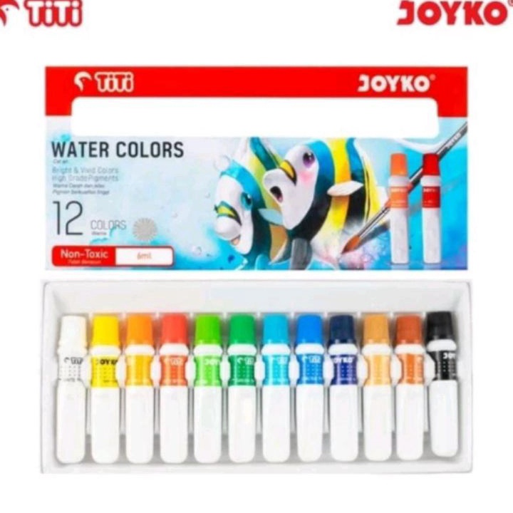

Terbatas 5 CAT AIRWATER COLOUR 12 WARNA JOYCO TITI wac6ml12c 1 set 12 warna
