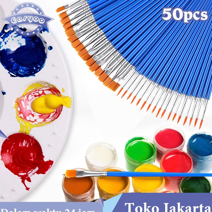 

Mega 5pcs Set Kuas Lukis Lengkap Paintbrush Paint Brushes Brush Kuas Cat Air Cat Minyak Lukis