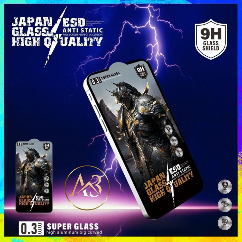 Tempered Glass Full Screen Perfect JX-1,JX-2 Persamaan /Universal ESD Anti Static Super Glass Japan