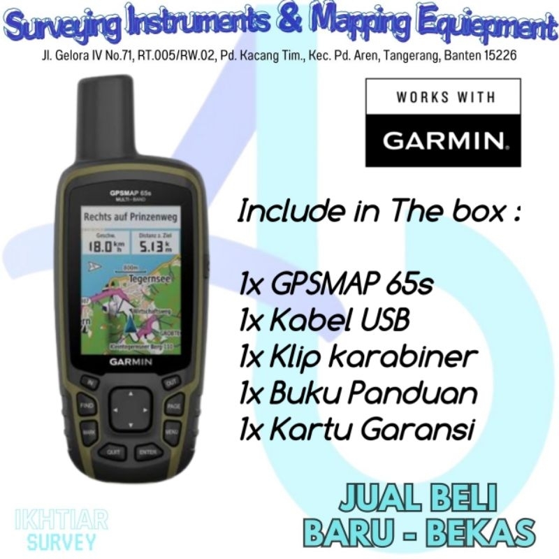 Garmin GPS 65s | Garmin 65s GPS | Gpsmap Garmin 65s garansi distributor